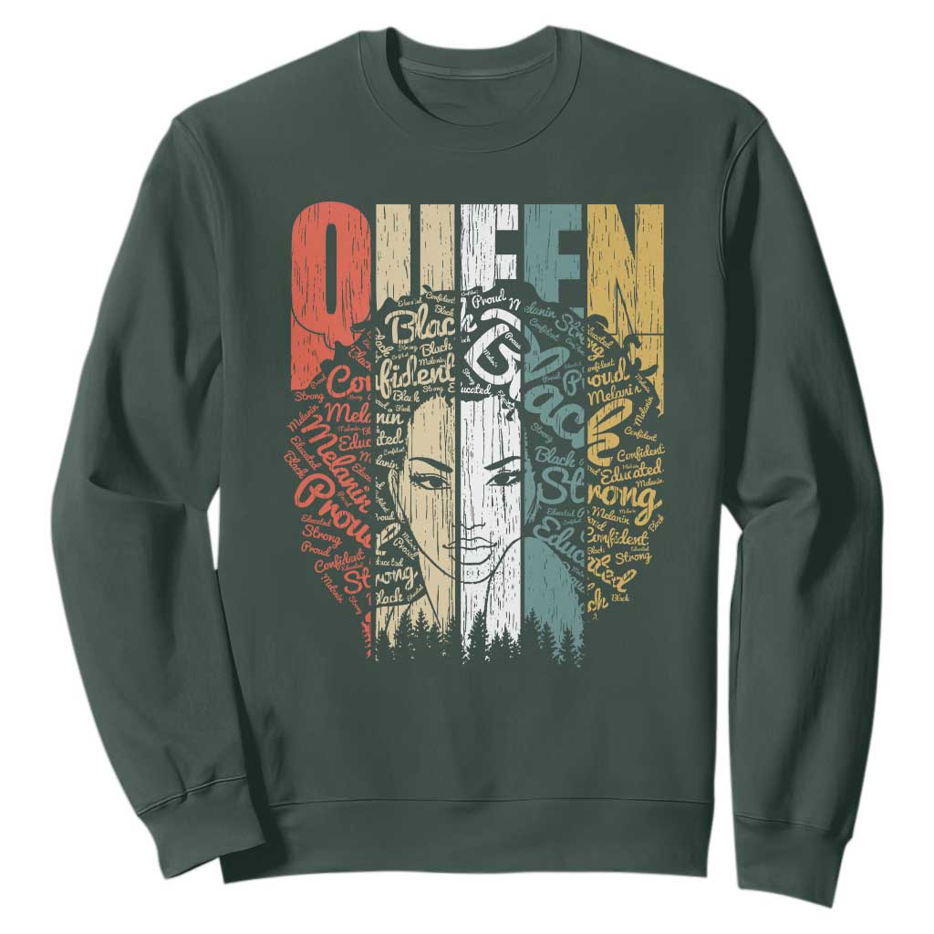 Black History Education Sweatshirt For Women Educated Strong Black Queen TS01