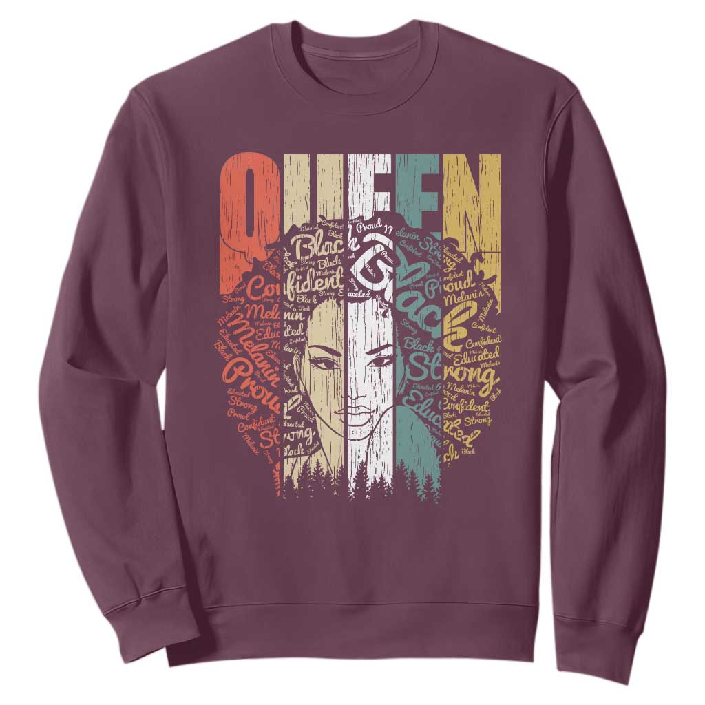 Black History Education Sweatshirt For Women Educated Strong Black Queen TS01