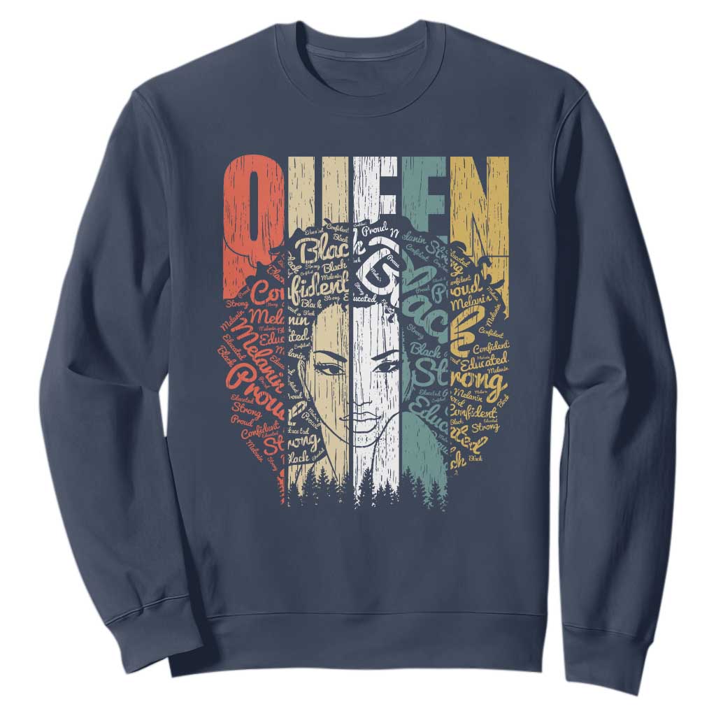 Black History Education Sweatshirt For Women Educated Strong Black Queen TS01