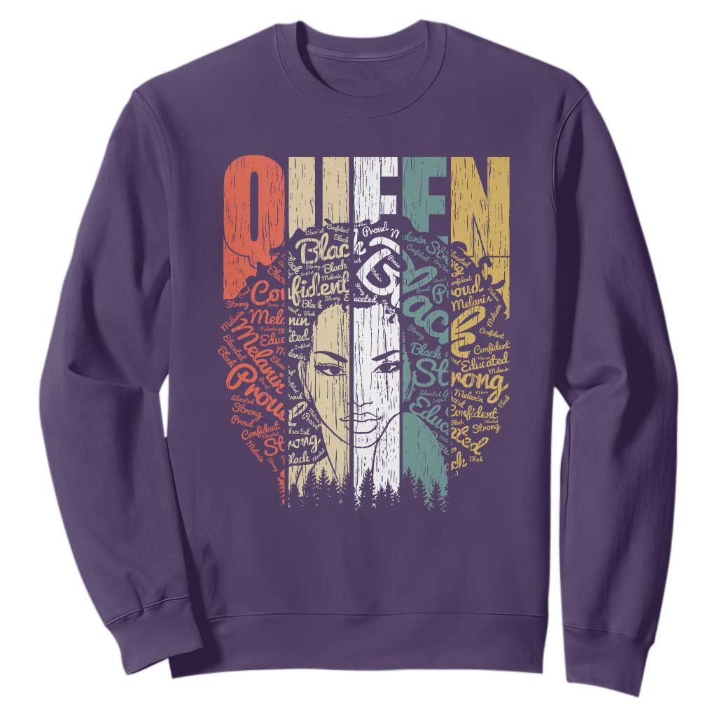 Black History Education Sweatshirt For Women Educated Strong Black Queen TS01