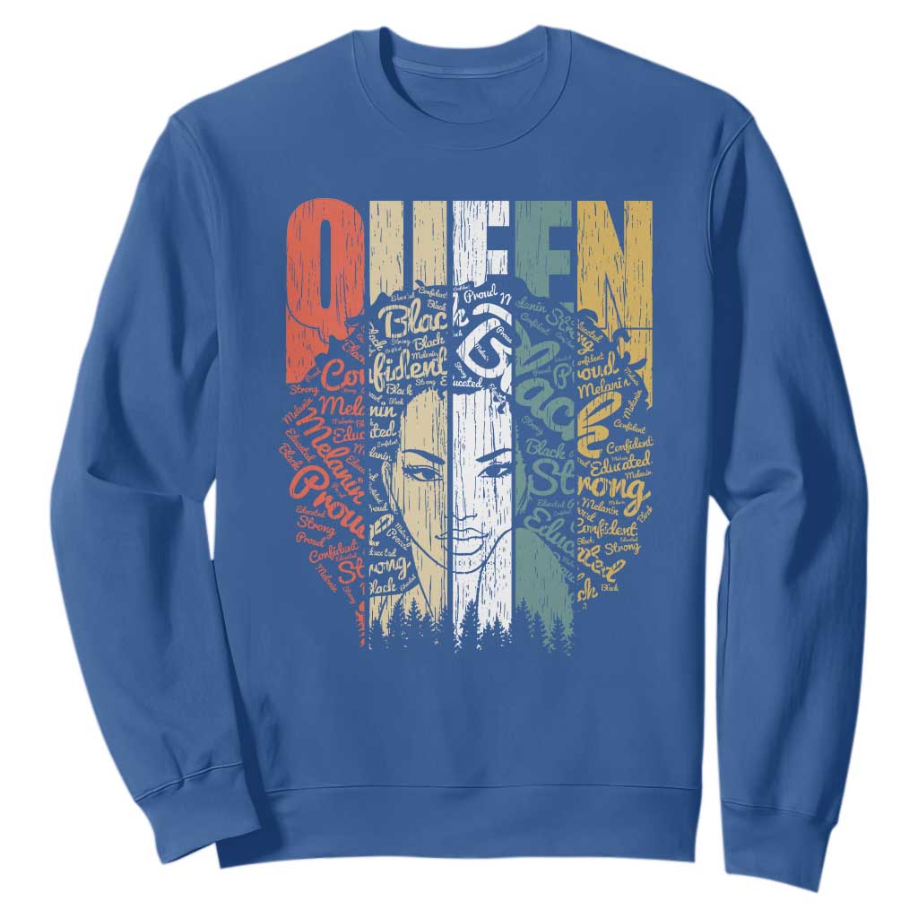 Black History Education Sweatshirt For Women Educated Strong Black Queen TS01