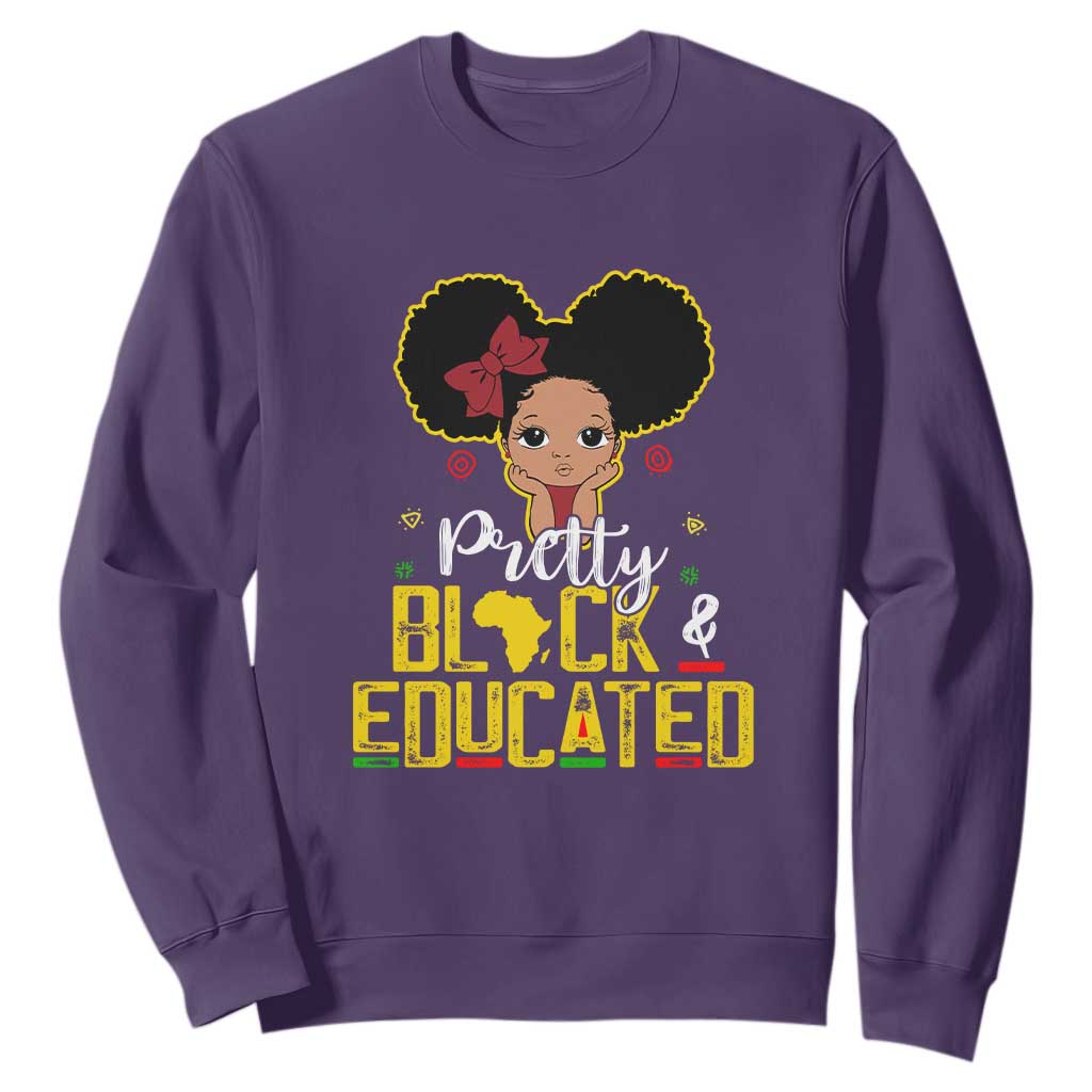 Pretty Black and Educated Sweatshirt I Am The Strong Afro Queen TS01