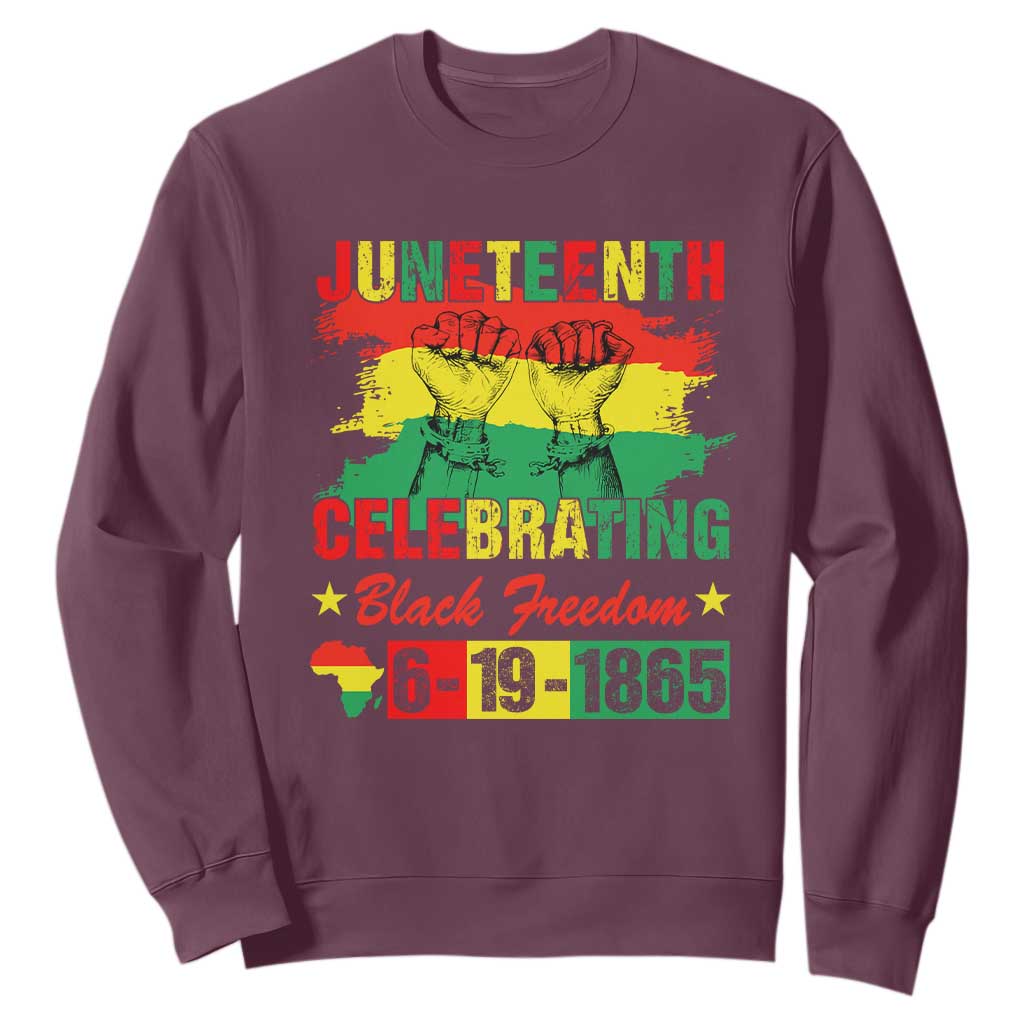 Juneteenth 1865 Sweatshirt Celebrating Black Freedom June 19th African American TS01