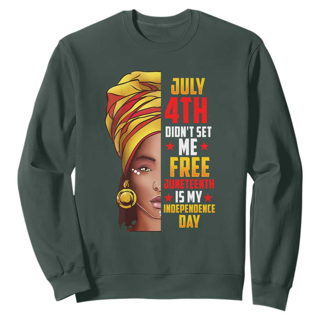 Juneteenth 1866 Sweatshirt Juneteenth Is My Independence Day for Women TS01
