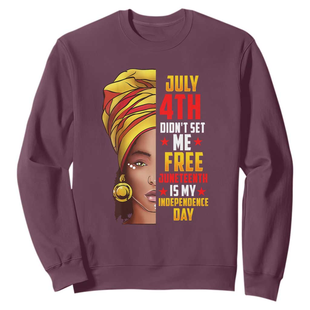 Juneteenth 1866 Sweatshirt Juneteenth Is My Independence Day for Women TS01