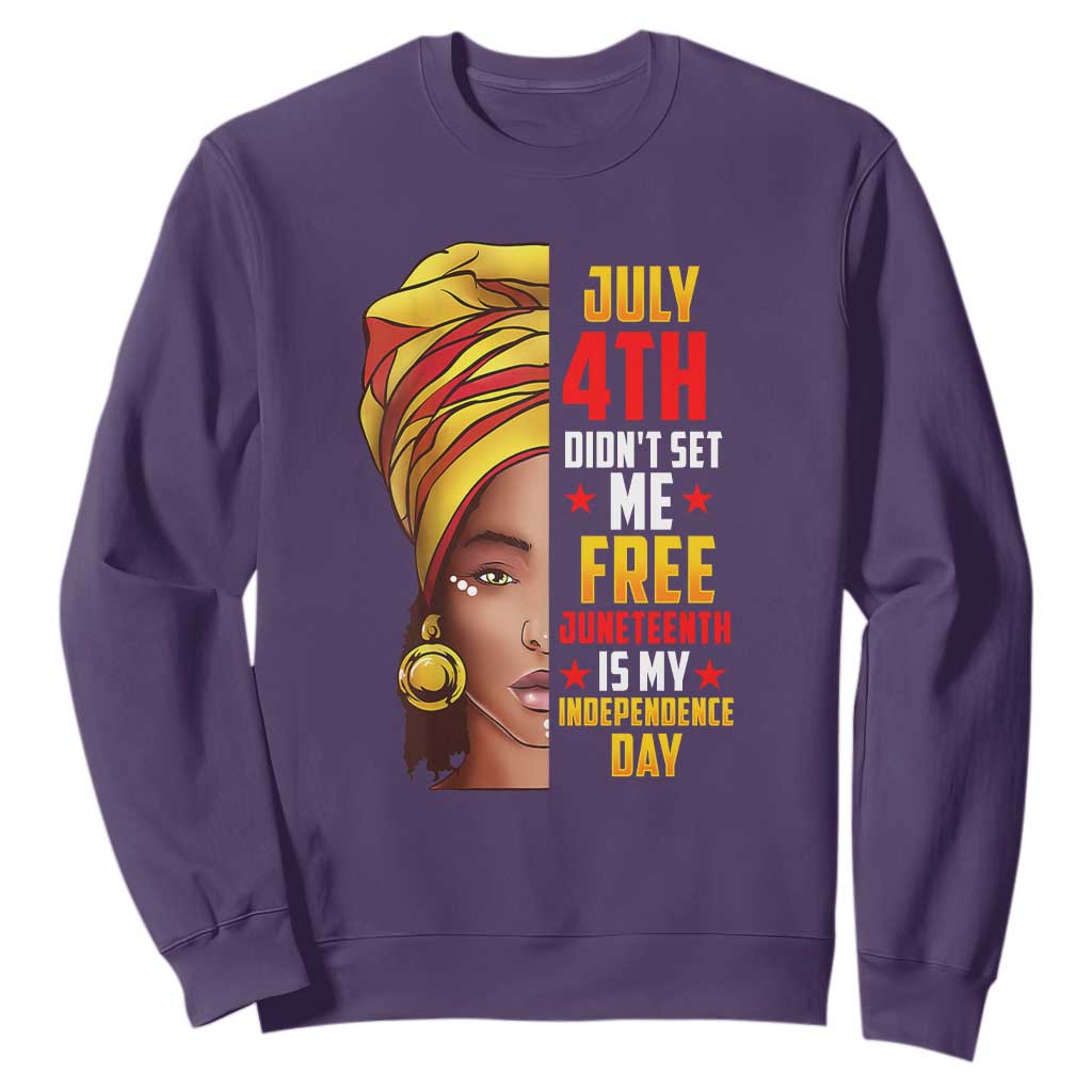Juneteenth 1866 Sweatshirt Juneteenth Is My Independence Day for Women TS01