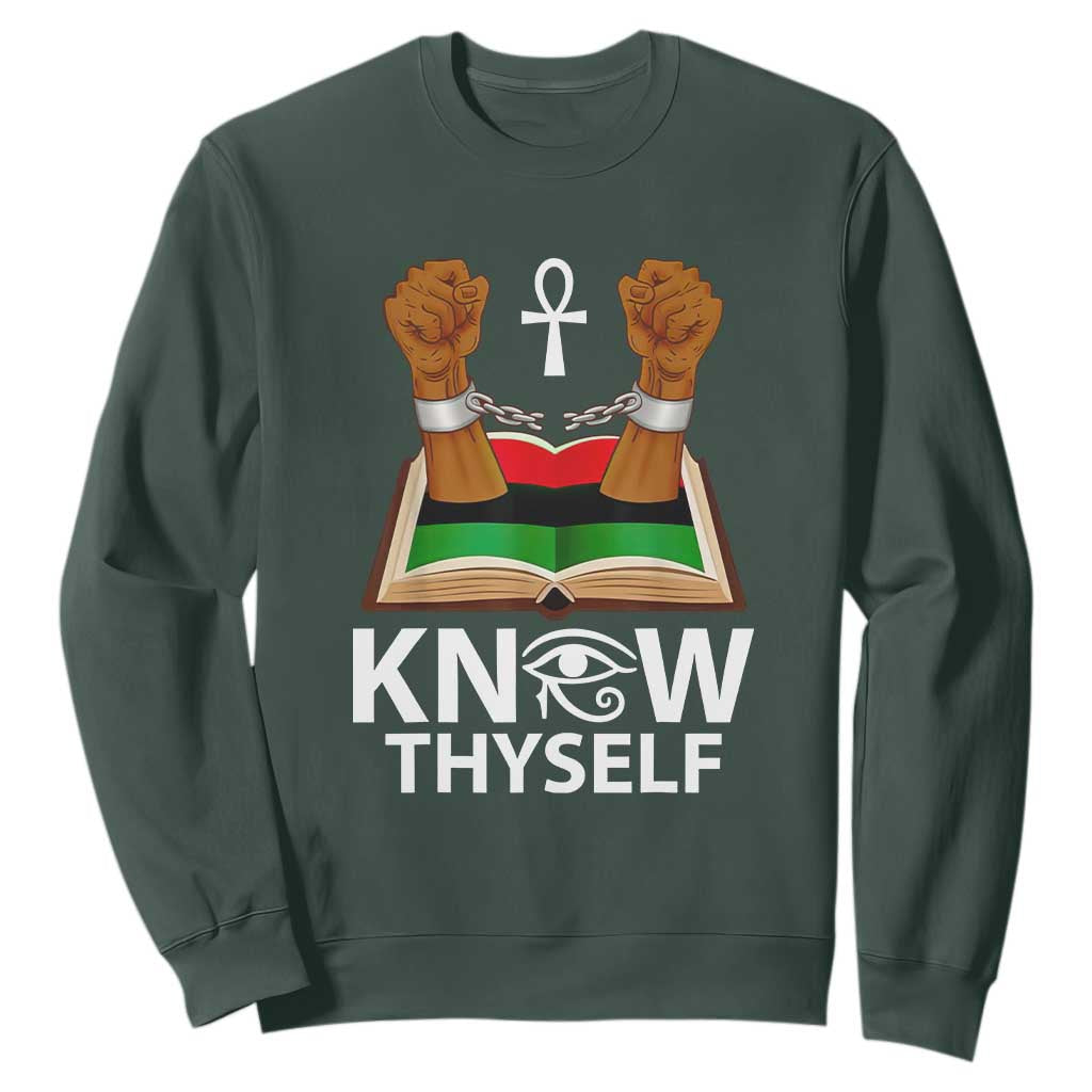 African American History Sweatshirt Know Thyself Break The Chains TS01
