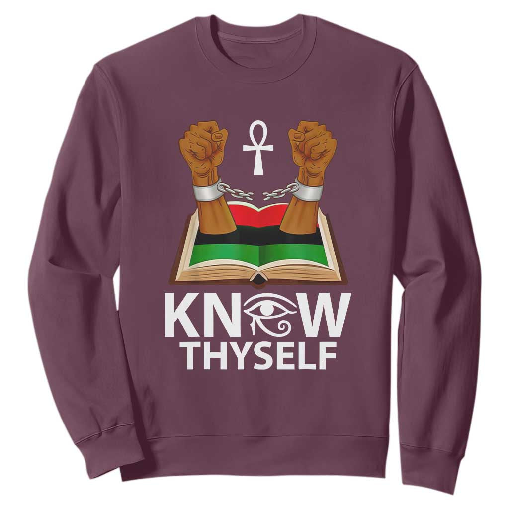 African American History Sweatshirt Know Thyself Break The Chains TS01