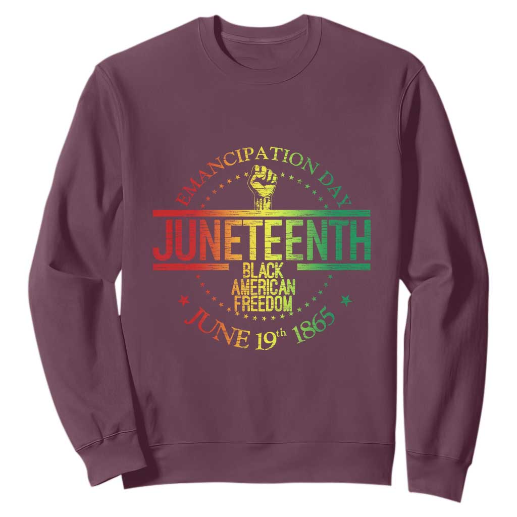 Emancipation Day Juneteenth 1865 Sweatshirt Black American Freedom History June 19th TS01