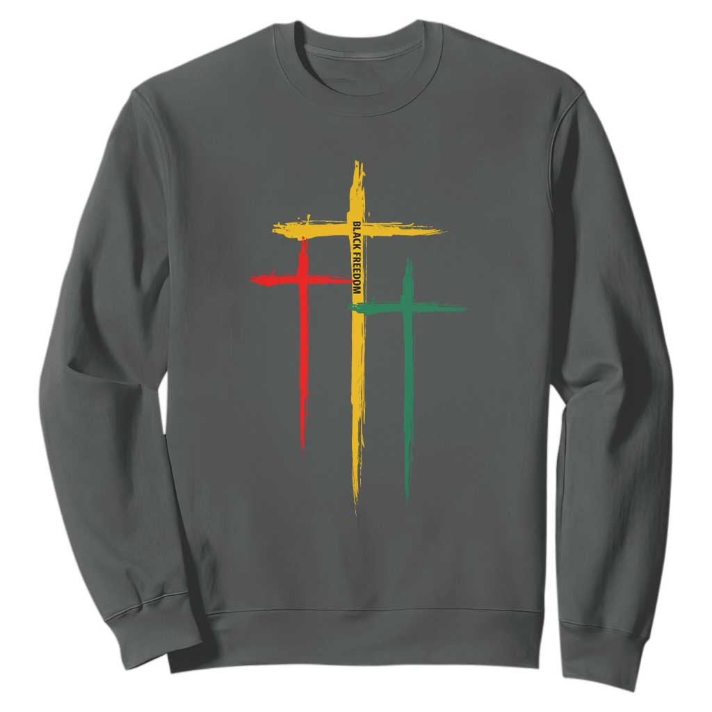 Christian Cross Juneteenth Sweatshirt African Black Freedom Day 1865 TS01