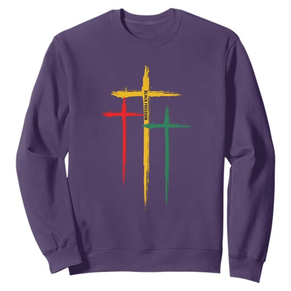 Christian Cross Juneteenth Sweatshirt African Black Freedom Day 1865 TS01