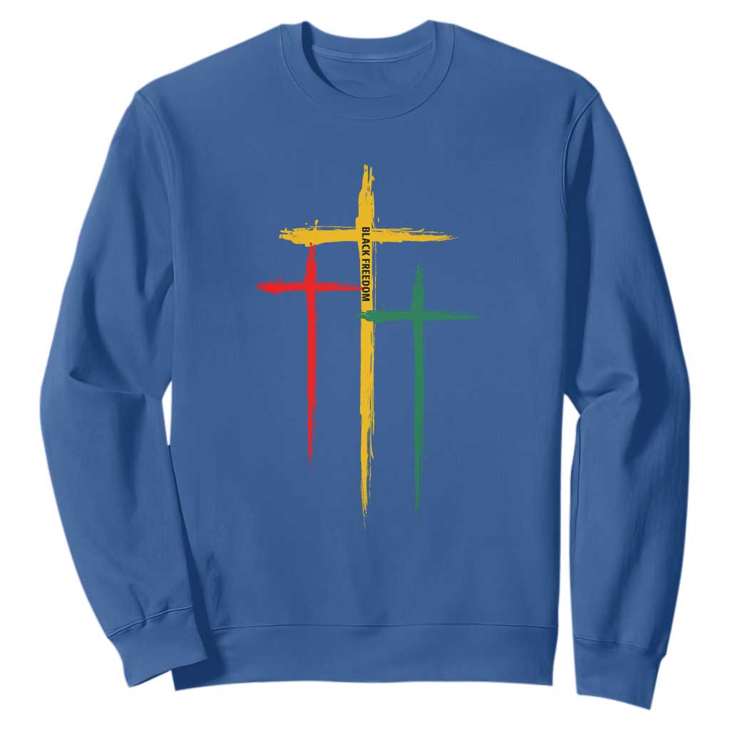 Christian Cross Juneteenth Sweatshirt African Black Freedom Day 1865 TS01