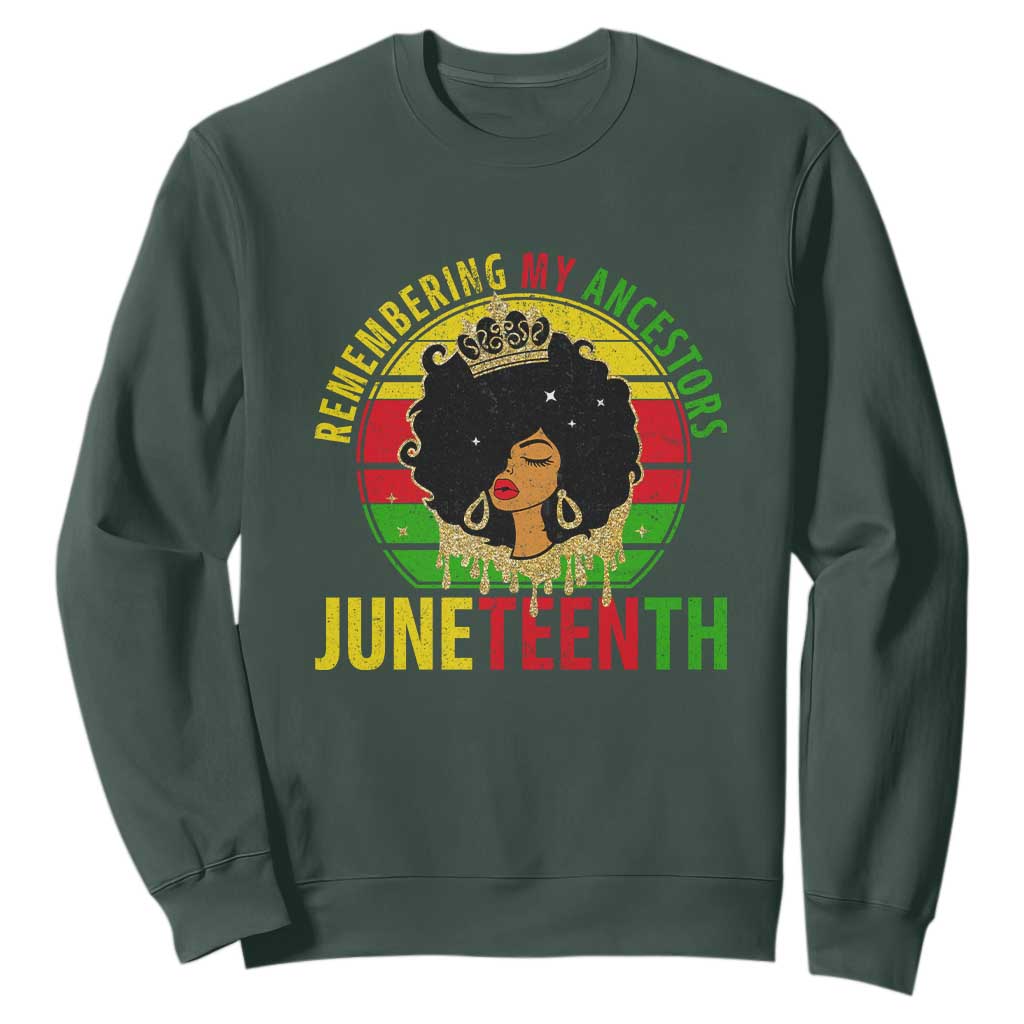 Vintage Juneteenth Sweatshirt Remembering My Ancestors TS01