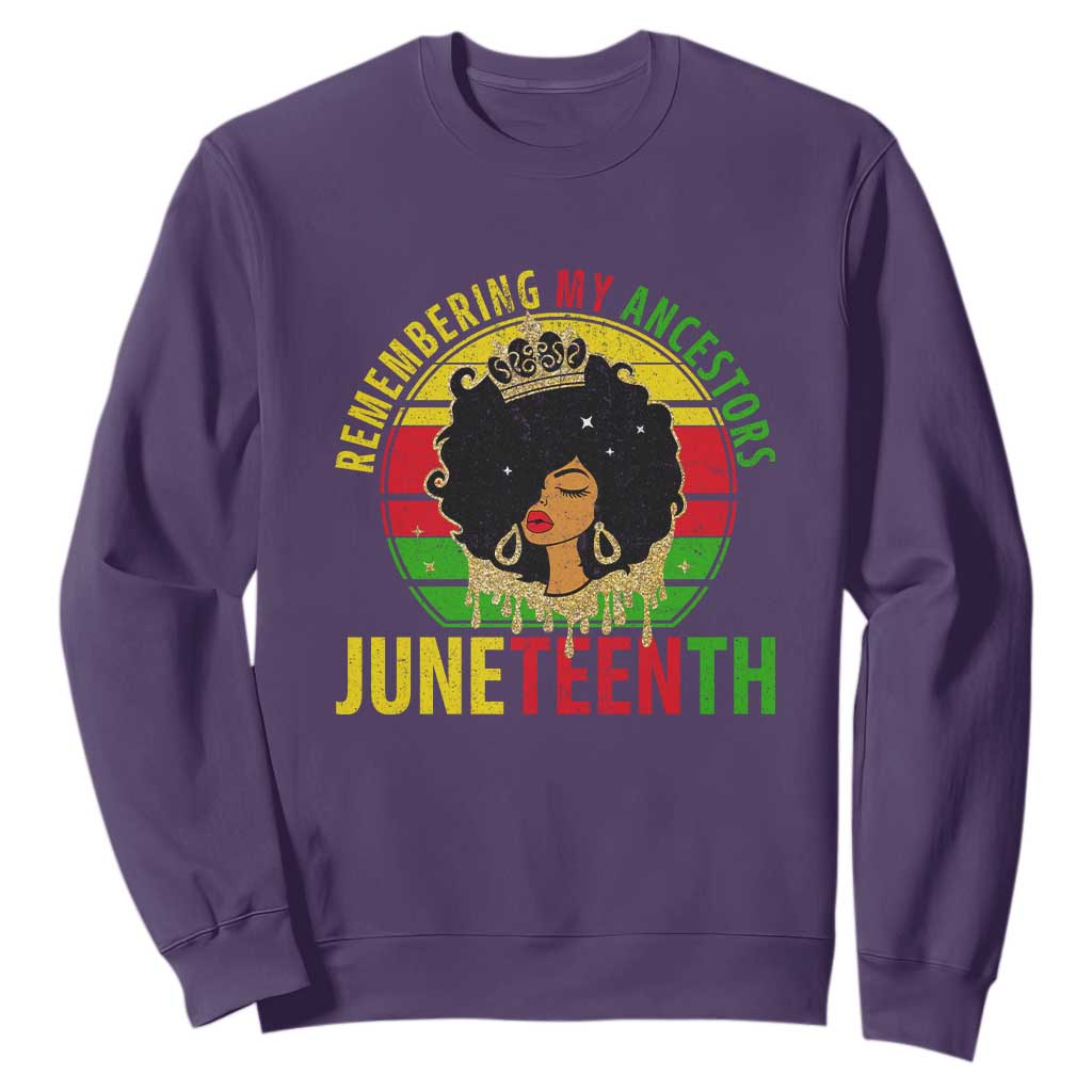 Vintage Juneteenth Sweatshirt Remembering My Ancestors TS01