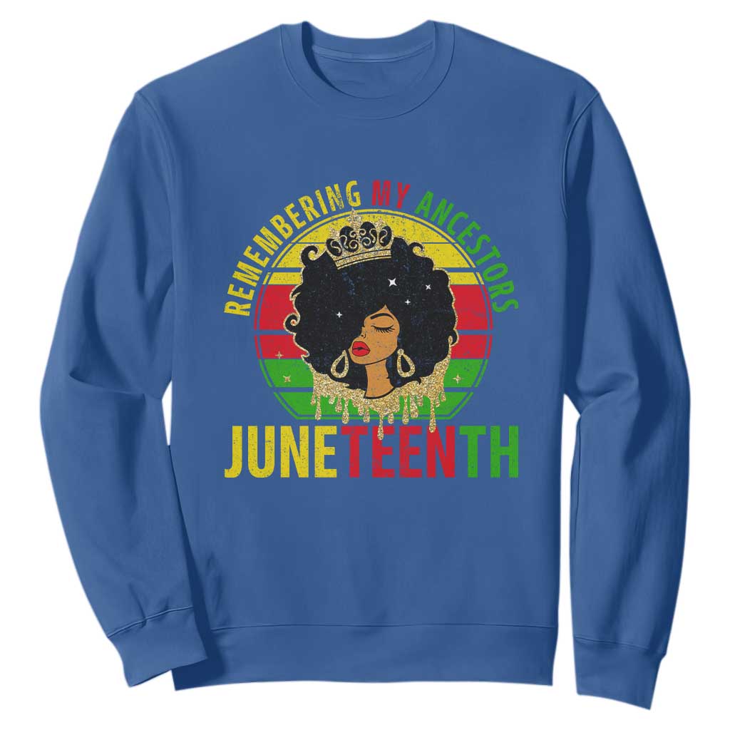 Vintage Juneteenth Sweatshirt Remembering My Ancestors TS01