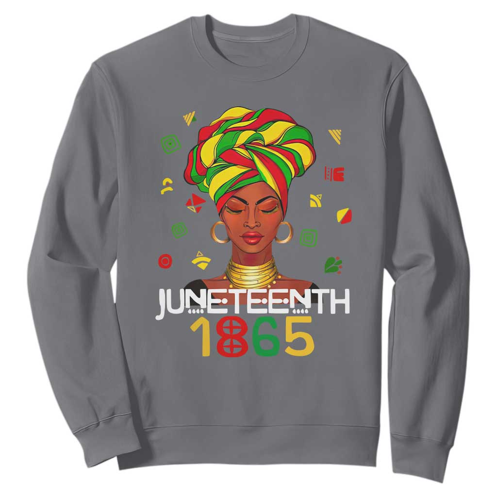Melanin Queen Sweatshirt 1865 Juneteenth Celebrate African American Freedom Day TS01