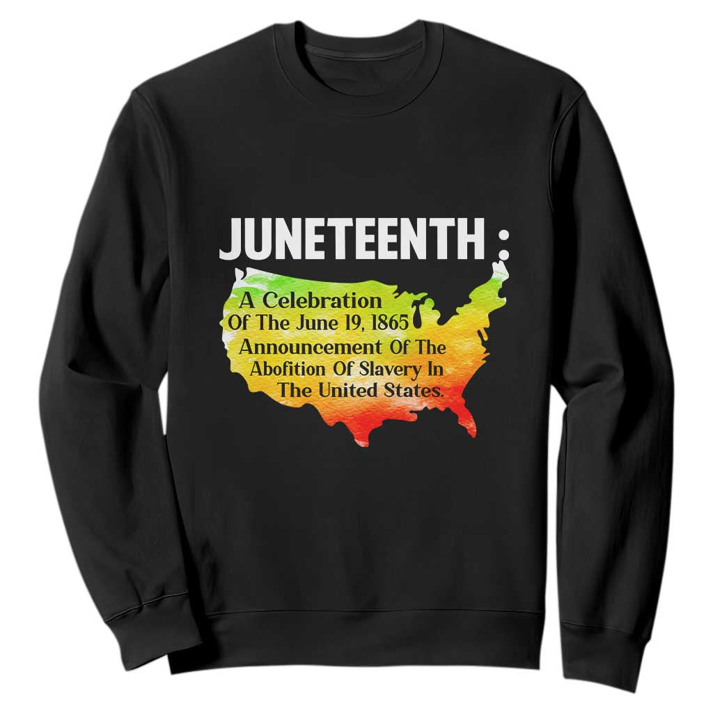 Black History Sweatshirt With African Map Juneteenth Celebration TS01