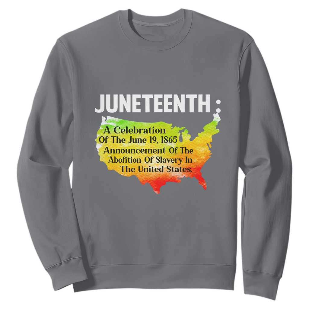 Black History Sweatshirt With African Map Juneteenth Celebration TS01