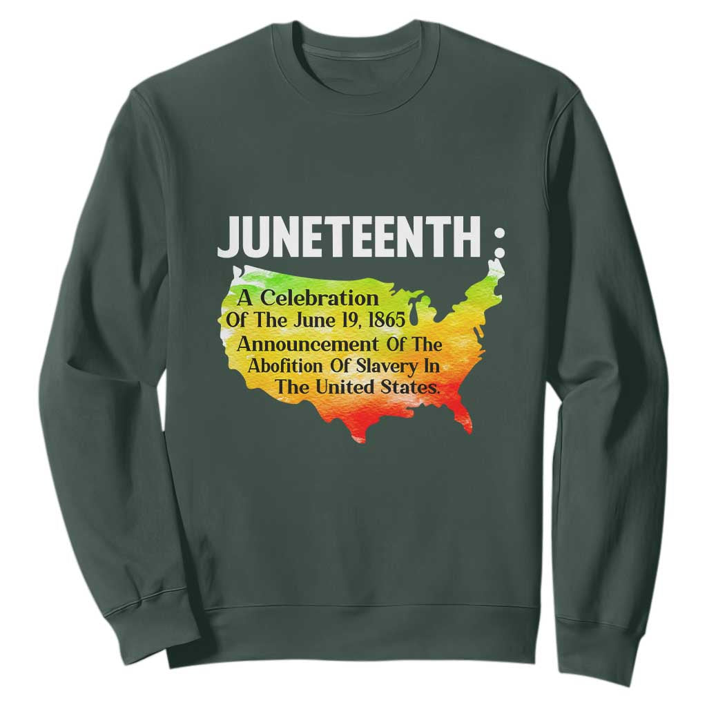 Black History Sweatshirt With African Map Juneteenth Celebration TS01