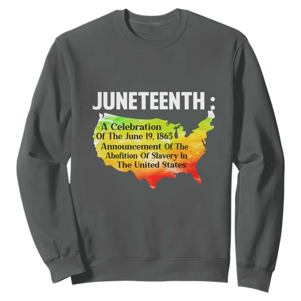 Black History Sweatshirt With African Map Juneteenth Celebration TS01
