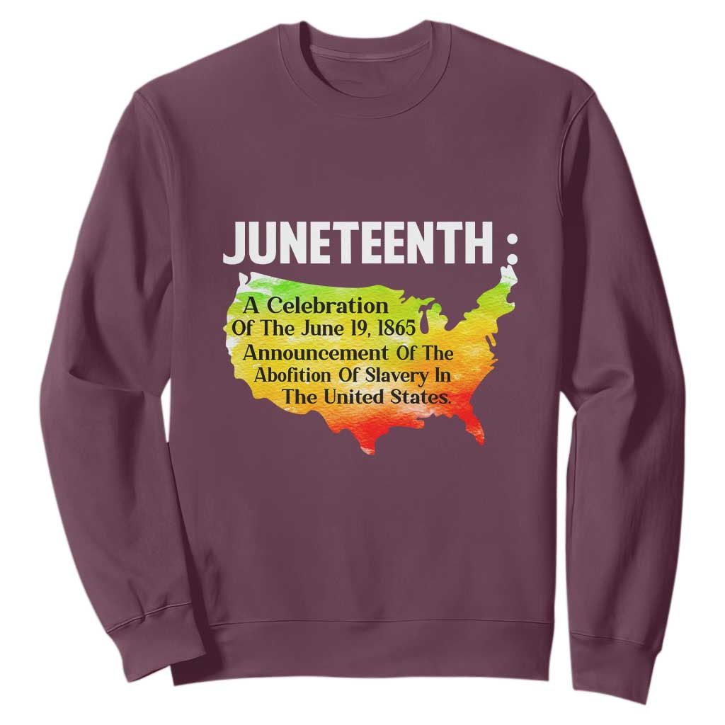 Black History Sweatshirt With African Map Juneteenth Celebration TS01