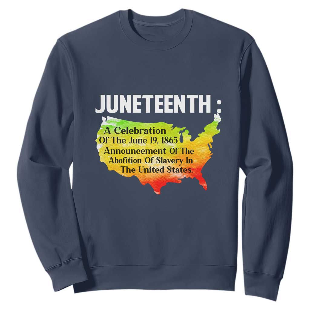 Black History Sweatshirt With African Map Juneteenth Celebration TS01