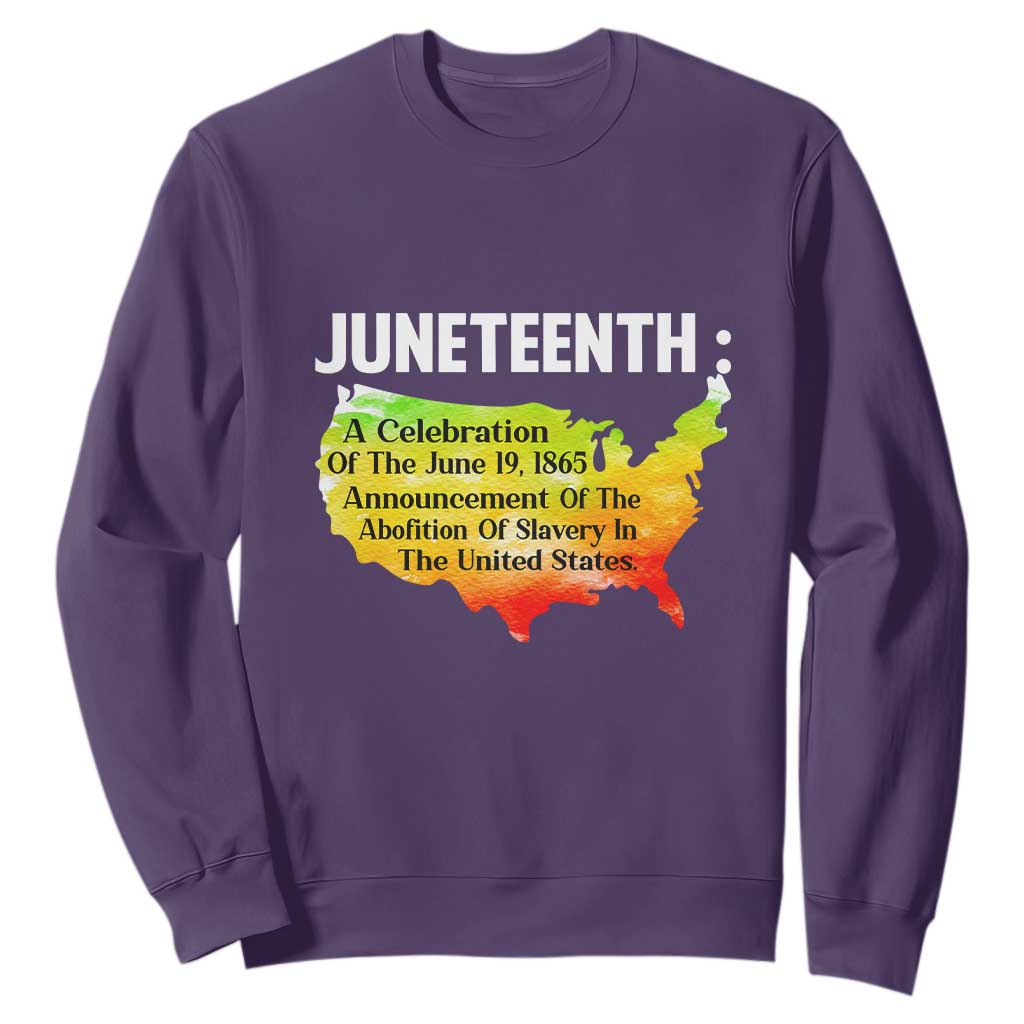 Black History Sweatshirt With African Map Juneteenth Celebration TS01