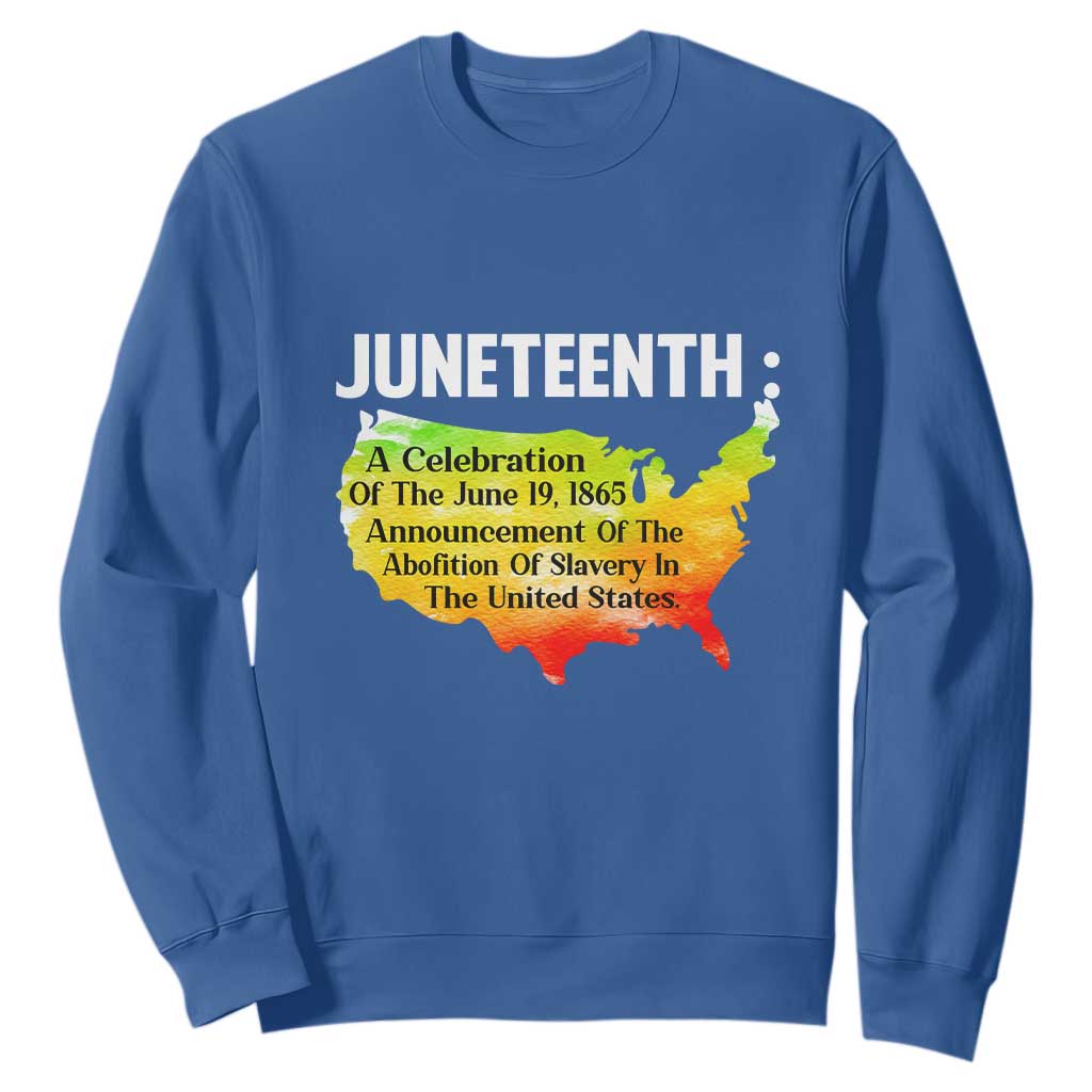 Black History Sweatshirt With African Map Juneteenth Celebration TS01