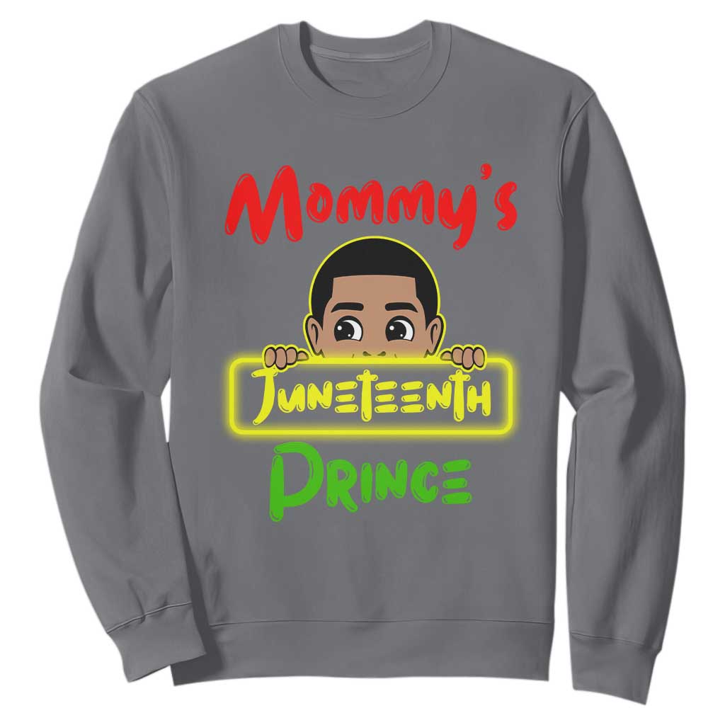 Mommy's Juneteenth Prince Sweatshirt Black Boy TS01