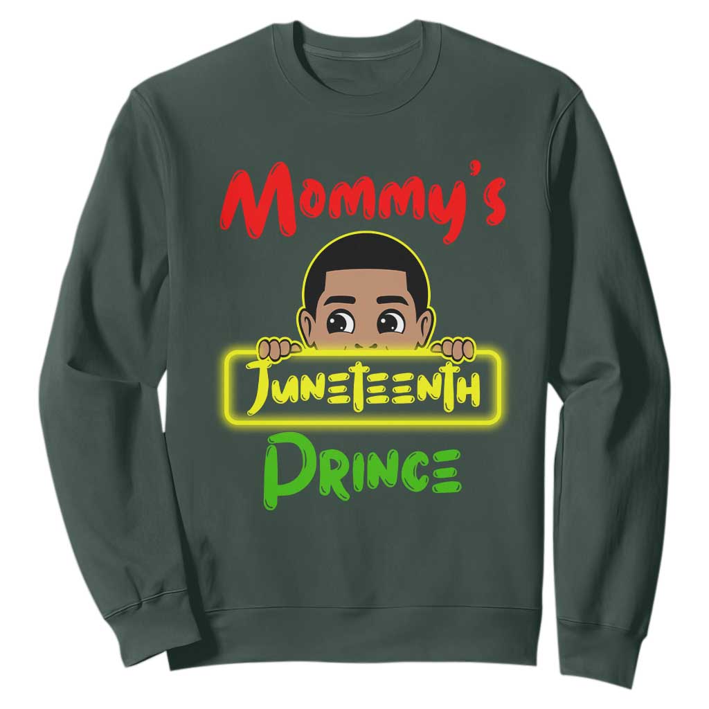 Mommy's Juneteenth Prince Sweatshirt Black Boy TS01