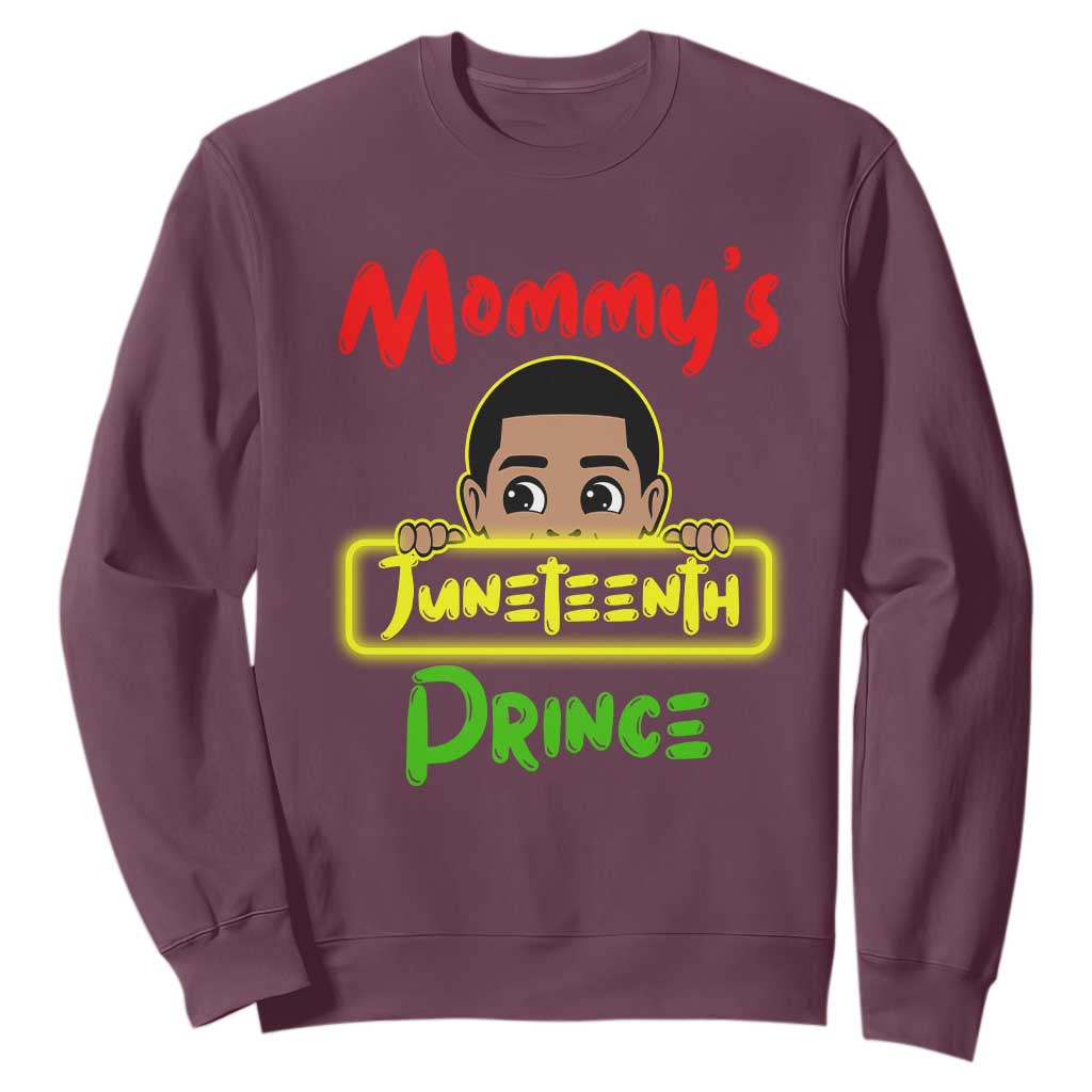 Mommy's Juneteenth Prince Sweatshirt Black Boy TS01