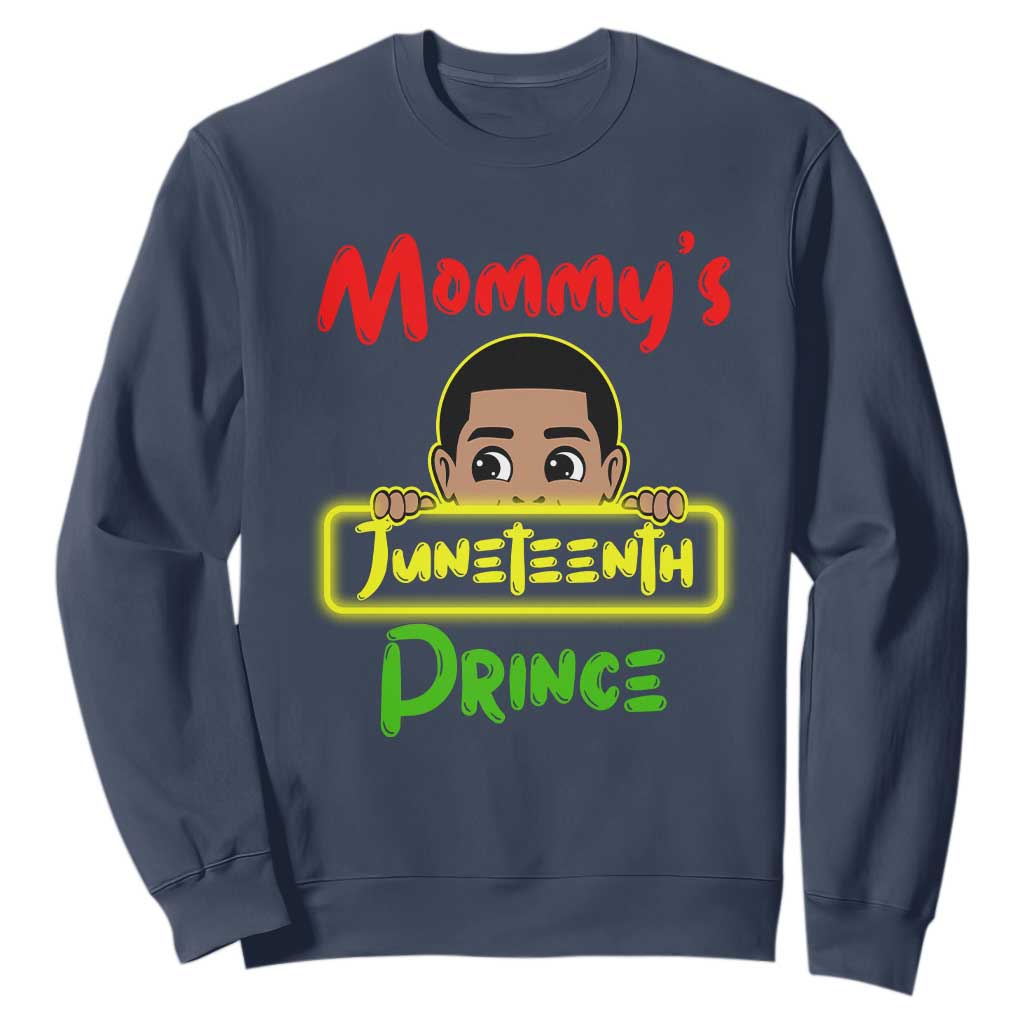 Mommy's Juneteenth Prince Sweatshirt Black Boy TS01