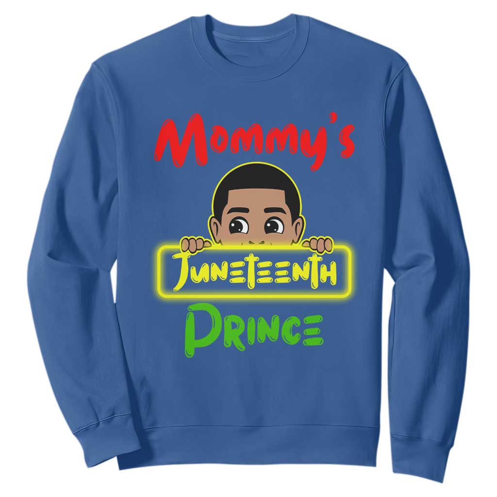 Mommy's Juneteenth Prince Sweatshirt Black Boy TS01