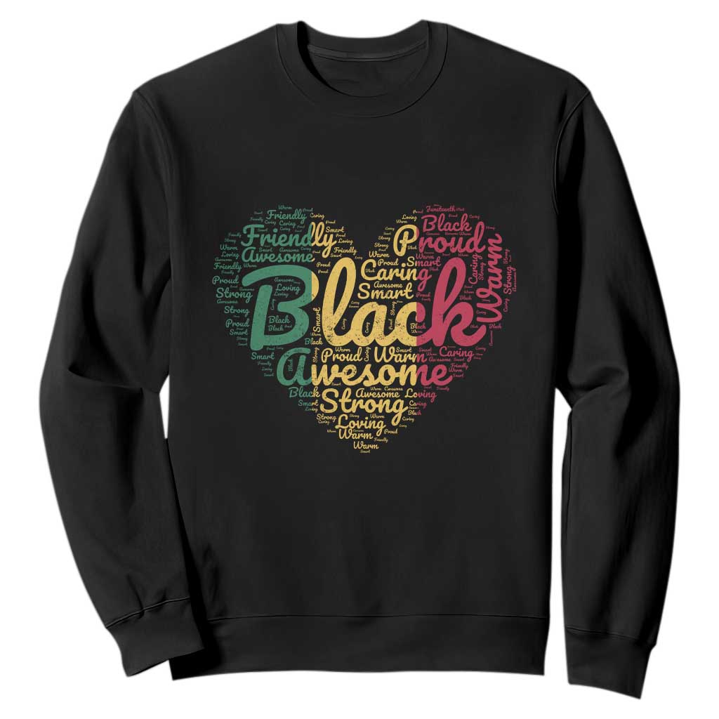 Black Awesome Strong Inspirational Sweatshirt African American Pride Juneteenth BHM TS01