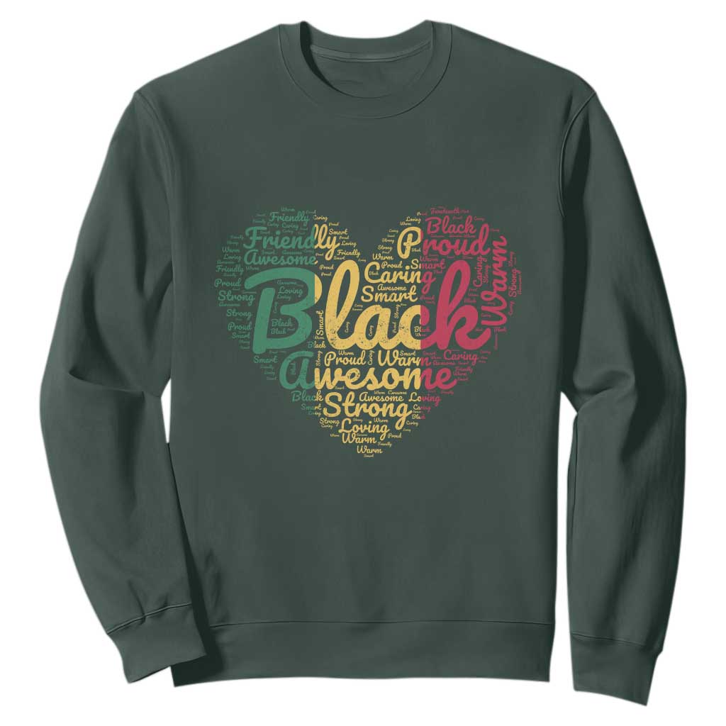 Black Awesome Strong Inspirational Sweatshirt African American Pride Juneteenth BHM TS01