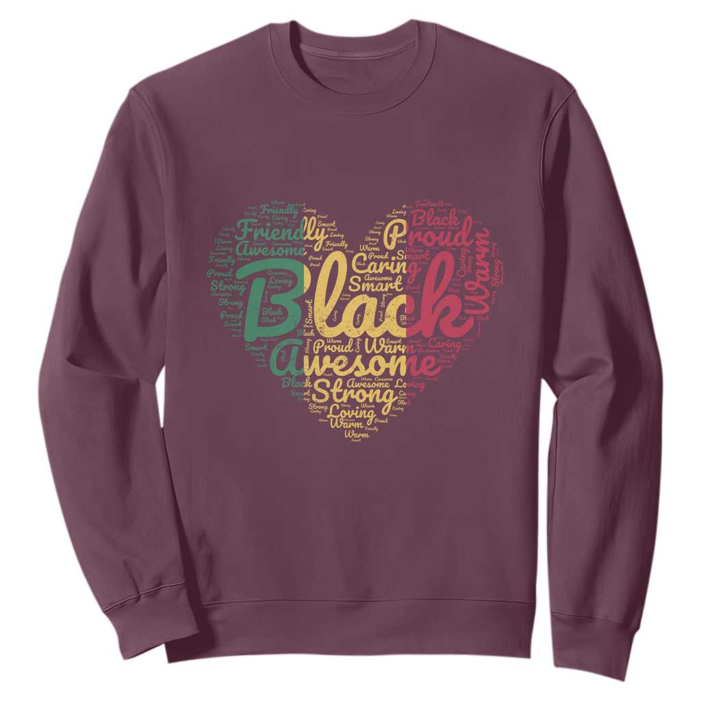 Black Awesome Strong Inspirational Sweatshirt African American Pride Juneteenth BHM TS01