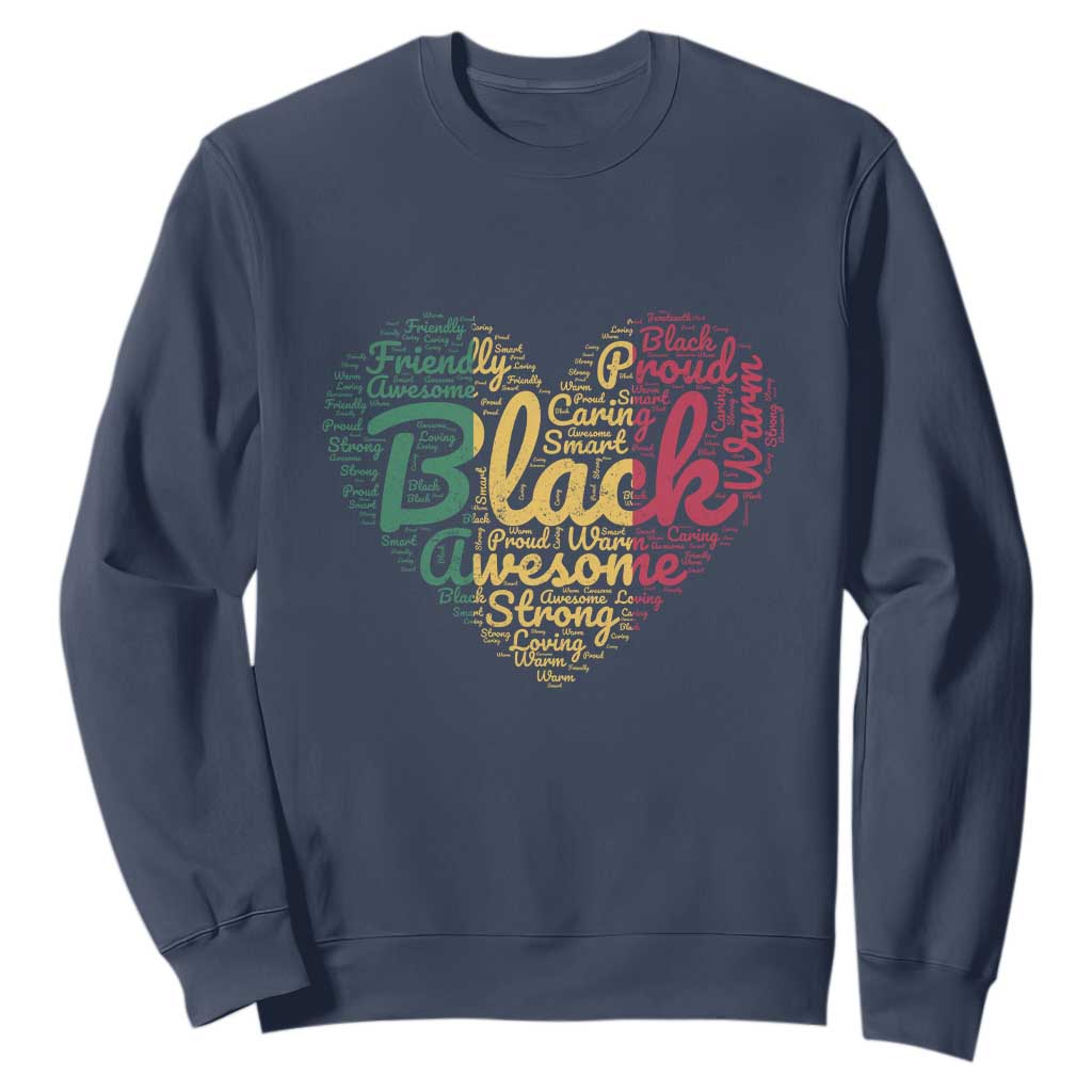 Black Awesome Strong Inspirational Sweatshirt African American Pride Juneteenth BHM TS01