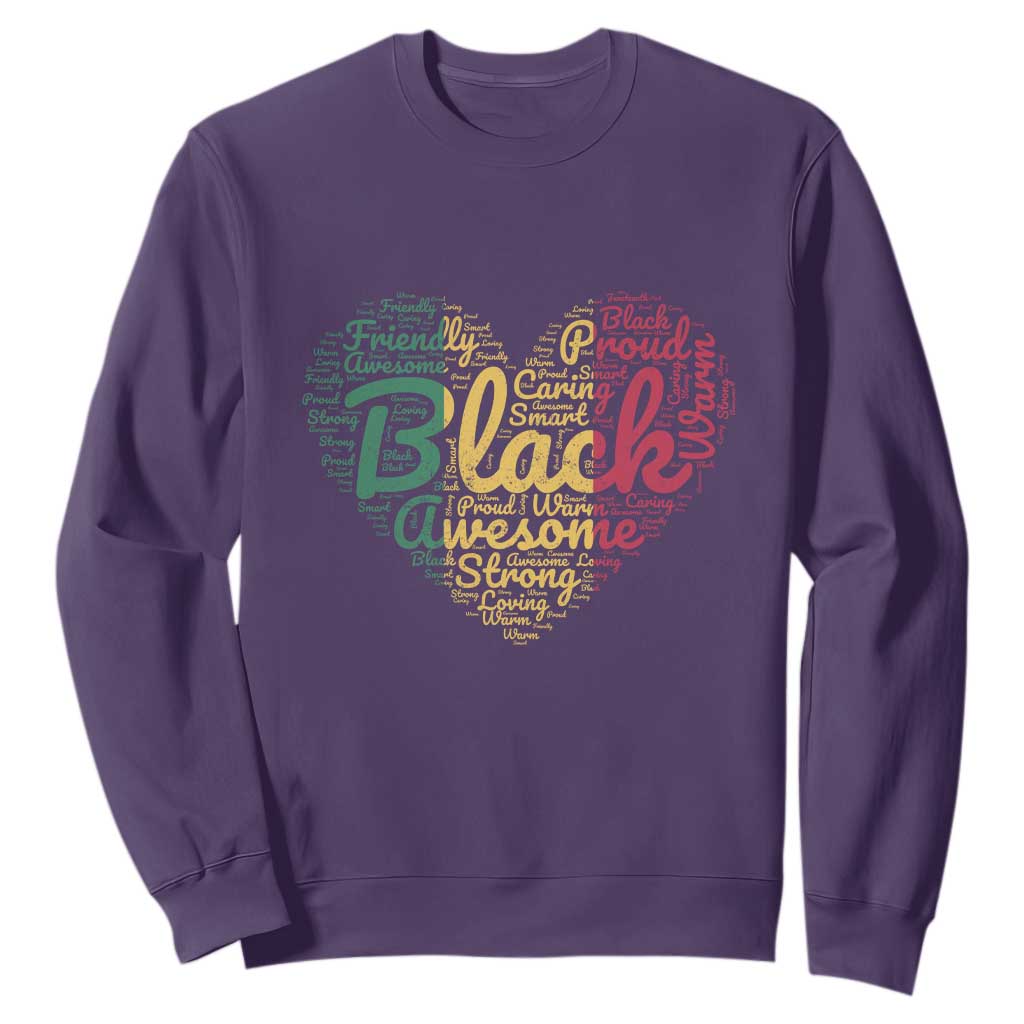 Black Awesome Strong Inspirational Sweatshirt African American Pride Juneteenth BHM TS01