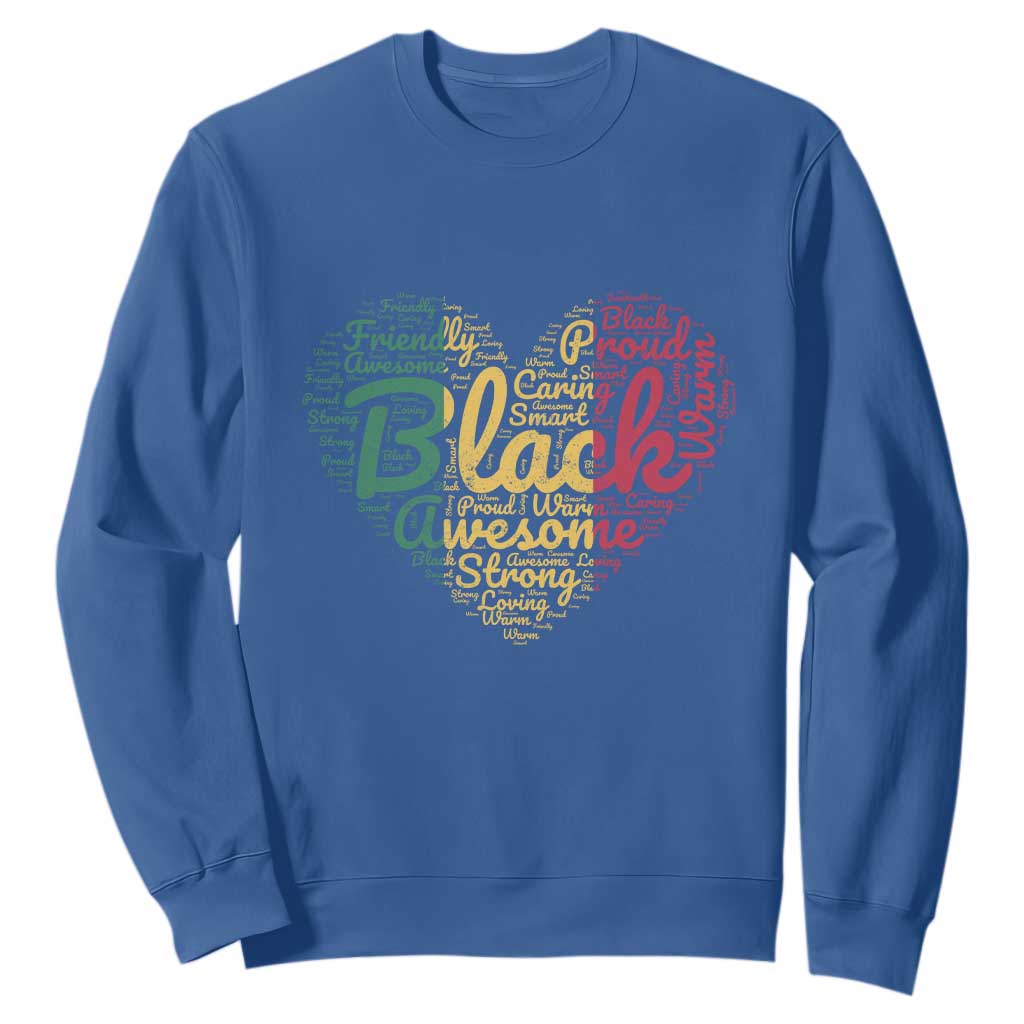 Black Awesome Strong Inspirational Sweatshirt African American Pride Juneteenth BHM TS01