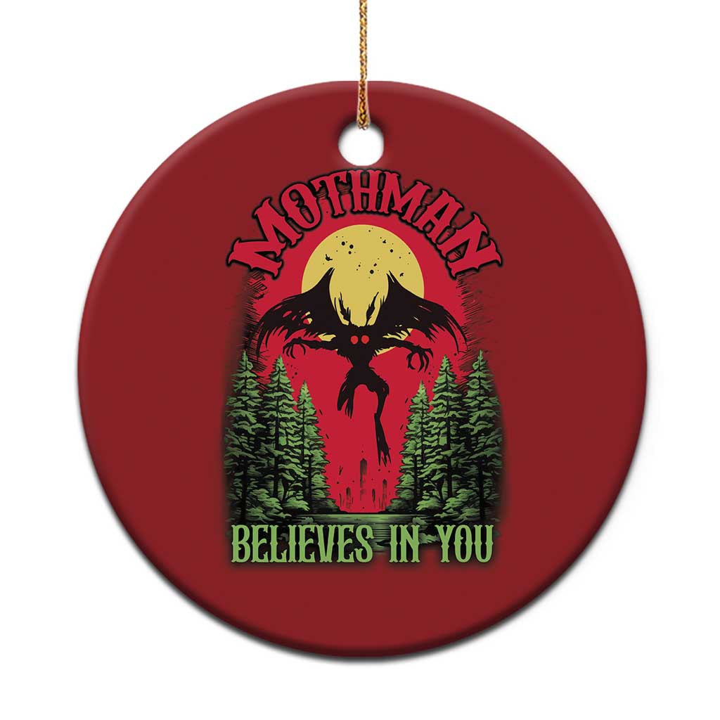 Mothman Christmas Ornament Believes In You Cryptid Cryptozoology TS02