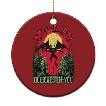 Mothman Christmas Ornament Believes In You Cryptid Cryptozoology TS02