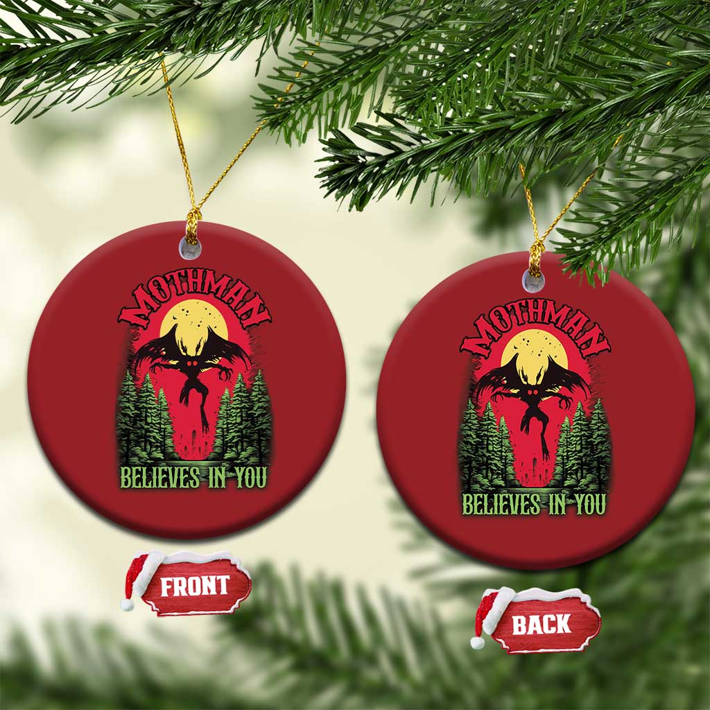 Mothman Christmas Ornament Believes In You Cryptid Cryptozoology TS02