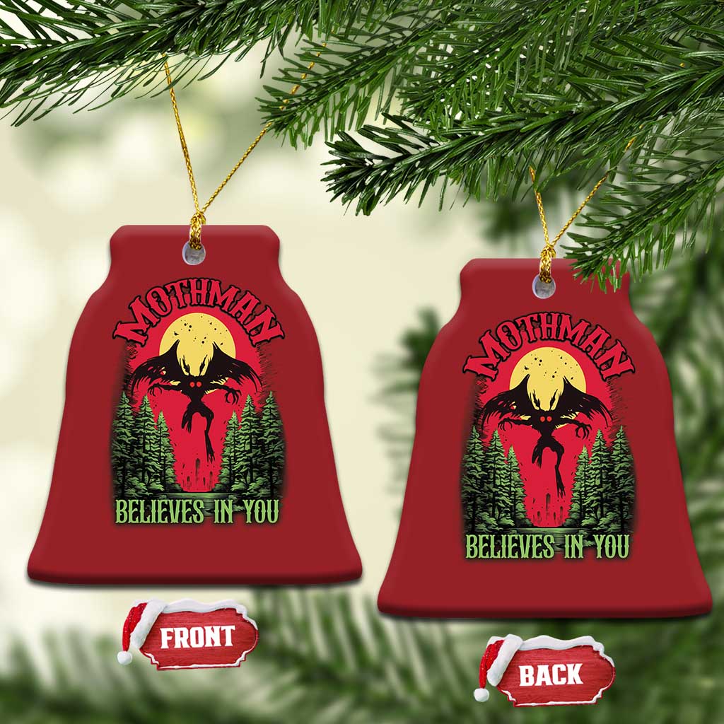 Mothman Christmas Ornament Believes In You Cryptid Cryptozoology TS02