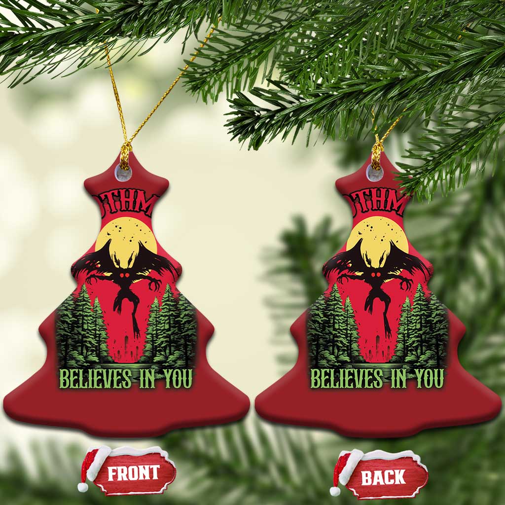 Mothman Christmas Ornament Believes In You Cryptid Cryptozoology TS02