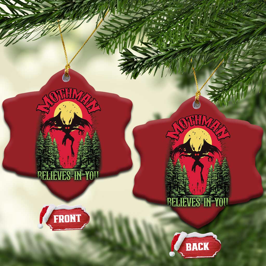 Mothman Christmas Ornament Believes In You Cryptid Cryptozoology TS02