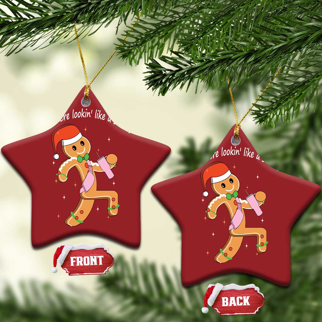 Boujee Gingerbread Man Christmas Ornament Out Here Lookin' Like A Snack TS02