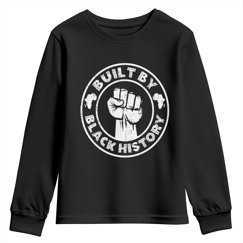 Built By Black History Youth Sweatshirt African American Pride TS02