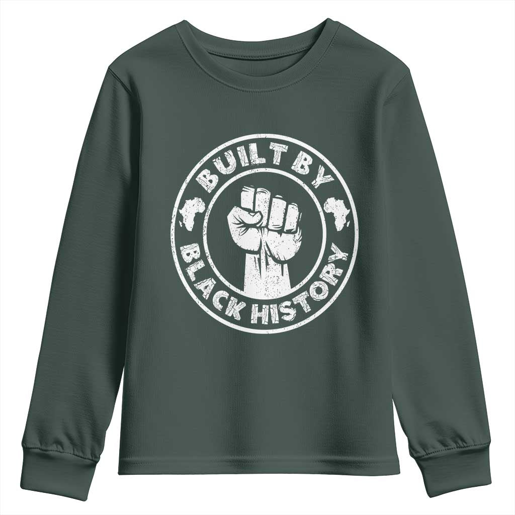 Built By Black History Youth Sweatshirt African American Pride TS02