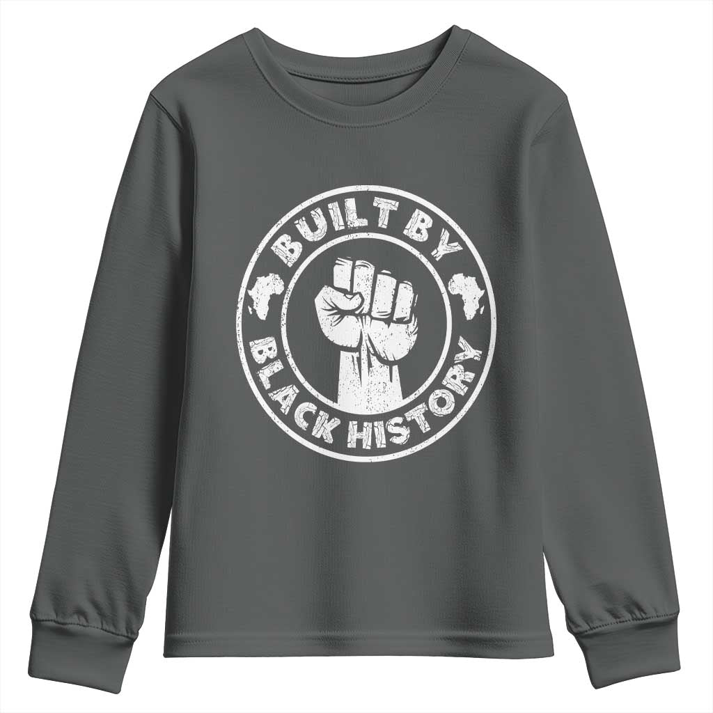 Built By Black History Youth Sweatshirt African American Pride TS02