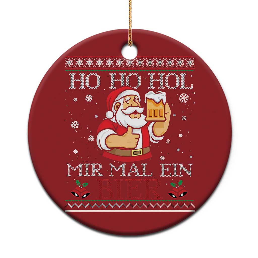 Funny Mexican Santa Drinking Christmas Ornament Ho Ho Hol Mir Mal Ein Bier Hold Me A Beer Xmas Party TS02